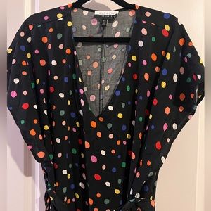 ELOQUII Elements Black Polka Dot Dress 18/20